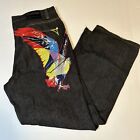 Coogi Kings of Color Jeans Embroidered Bird Cotton Sz 36x32 Y2K Straight Leg