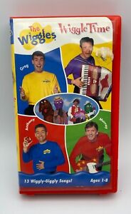The Wiggles Wiggle Time VHS Tape 1999 Vintage Preschool Red Clamshell #2501