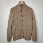 J. Crew Mens Kilcarra Donegal Spun Wool Cardigan Sweater Small Button Up Ireland