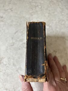 Vintage The Holy Bible Old and New Testaments 1849 ANTIQUE BIBLE