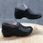 Bolo Shoes Womens 8 M Clogs Black Leather Comfort Casual Wedge Casual J00603