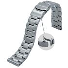 20mm/22mm 316L Oyster Solid Stainless Steel Watch Band Strap Straight End