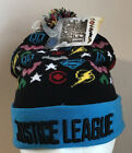Justice League Knit Stocking Cap Hat DC Superman Batman Wonder Woman Flash NWT