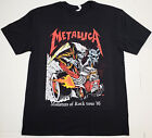 METALLICA T-shirt Monsters of Rock tour '85 Heavy Metal Tee Men's Black New