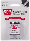 POH 490 No Wax White Dental Floss, 12 pack, Unwaxed, New, Made in the USA