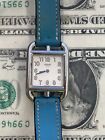 Hermes Heure H HH1.210 Ladies Watch with Turquoise Blue Leather Bracelet Band