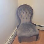 New ListingAntique Tufted Victorian Parlor Chair on Casters