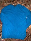 Charter Club Women's V-Neck Cashmere Sweater aqua blue Size XS,