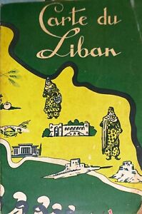 Rare 1920’s Lebanon Folded  Map Brochure - Carte De Liban