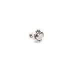 14K REAL Solid Gold Round-Cut Diamond Beaded Stud Helix Cartilage Earring 16G
