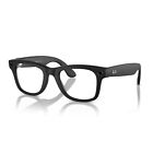 Ray-Ban Meta Wayfarer Smart Glasses L Matte Black Clear to G15 Green Transitions
