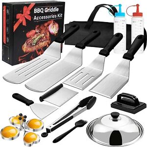 18PCS Flat Top Grill Accessories Set for Blackstone & Camp Chef Outdoor BBQ Gift