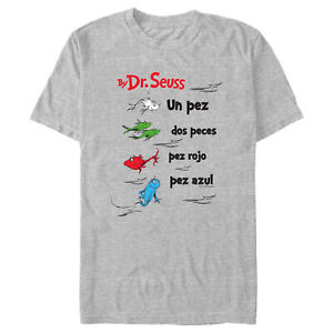 Men's Dr. Seuss One Fish Two Fish Red Fish Blue Fish Spanish T-Shirt
