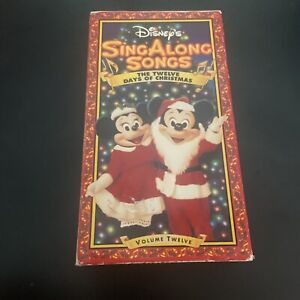 Disney Sing Along Songs The Twelve Days of Christmas Volume 12 VHS Holiday Movie