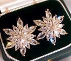Crystal Shine STAR White FLOWER Rhinestone SNOWFLAKE Betsey Johnson Earrings