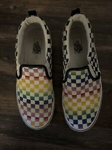 Youth/Missy VANS Multicolor Checkerboard Lace Up Sneakers Size 6 Missy EUR 38