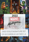 2022 Marvel Masterpieces GOLD FOIL SIGNATURE #1-63 Tier 1-2  63 cards