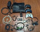 Xbox 360 S (1439) Console 250GB Bundle 3 Controllers 4 Headsets Turtle Beach