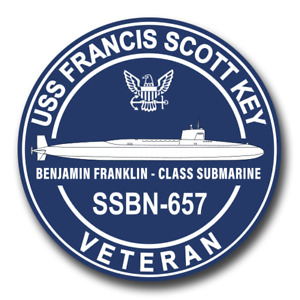 US Navy USS Francis Scott Key SSBN-657 Silhouette Veteran Decal
