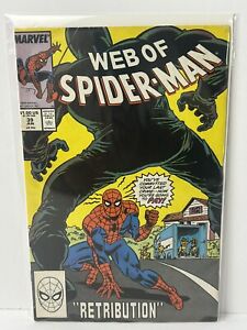 Web Of Spiderman #39 Marvel Comics 1988 Copper Age Boarded, Color