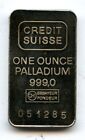 Credit Suisse  1 oz 999.0 Rare Palladium Bar early 1980's