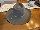 Wrangler Sheepskin Leather 4X Beaver Gray Western Cowboy Hat Size 7-1/4
