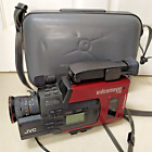 JVC GR-60E VHS-C Vintage Camcorder Video Camera (Red) & Briefcase c.1989