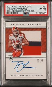 2021 National Treasures Collegiate Trevor Lawrence Auto RC Patch RPA /99 PSA 8