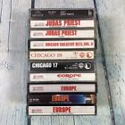 Cassette Tapes Lot of 10 KISS Judas Priest Europe Chicago Hard Rock Metal