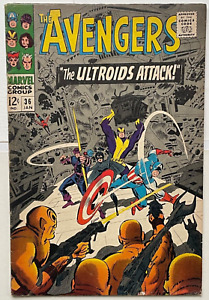 AVENGERS #36 -1966 -MARVEL COMICS **1ST APP. THE ULTROIDS**