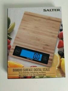 Salter Bamboo Surface 11 lb Digital Kitchen Scale
