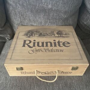 Vintage Wood Wine Riunite Crate Box Gift Selection Empty Pre-Owned