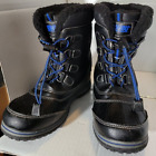 Boy's Khombu Robbie Winter Snow Boots Black/Blue Youth Size 5M