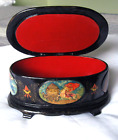 Vintage Russian Signed Hand Painted Lacquer Box - From Ashville VA estate