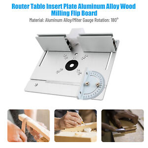 Router Table Insert Plate Wood Milling Flip Board Trimming Tools Aluminum Alloy