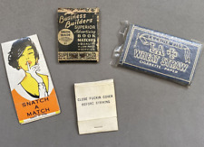 Vintage Naughty Novelty Matchbook “Snatch a Match” La Croix Fils Cigarette Paper