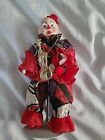 Jamar Mallory Vintage Style Ceramic Head, Hands and Feet Doll as a Clown Violin