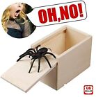 2X Wooden Prank Spider Scare Box Hidden in Case Trick Play Joke Scarebox Gag Toy