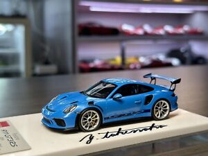 1/43 AW Make Up Porsche 911 GT3 RS Azzuro Pearl Blue. RARE Axellworks