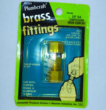 (NEW) Plumbcraft 3/8  Union Compression Fitting 73-524, Coupling 3/8