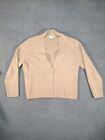 Charter Club 100% 2-ply Cashmere Tan Brown Ribbed Knit Cardigan XL