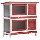 Rabbit Hutch Bunny Cage Pet House for Small Animals Solid Pine Wood vidaXL