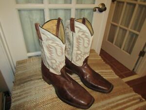 NOCONA MEN'S 2 TONE LEATHER PULL ON WESTERN COWBOY BOOTS MD2735 SIZE 12 D