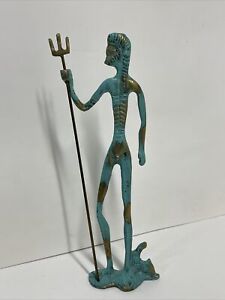 Poseidon Neptune Greek Roman God of the Sea Figurine Sculpture 9.5”