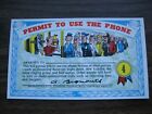 1964 Topps, Nutty Awards #4 Permit to use the Phone - Excellent Condition