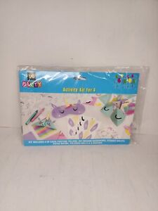 Unicorn Party Supplies Birthday Kit Activity Set For 4 Stickers Coloring Festive
