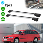 For BMW 3 Series E46 Touring 1999-2005 Roof Rack Cross Bars Silver Set 2x (For: BMW)