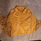 Scully Western Jacket, Fringe,soft,brown, Zipper Pockets, Size S