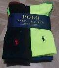 Polo Ralph Lauren Crew Socks 6 Pairs Classic Sport Men's 6-12.5 Multicolors