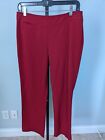 limited stretch size 8 regular womens red pants EUC side zip